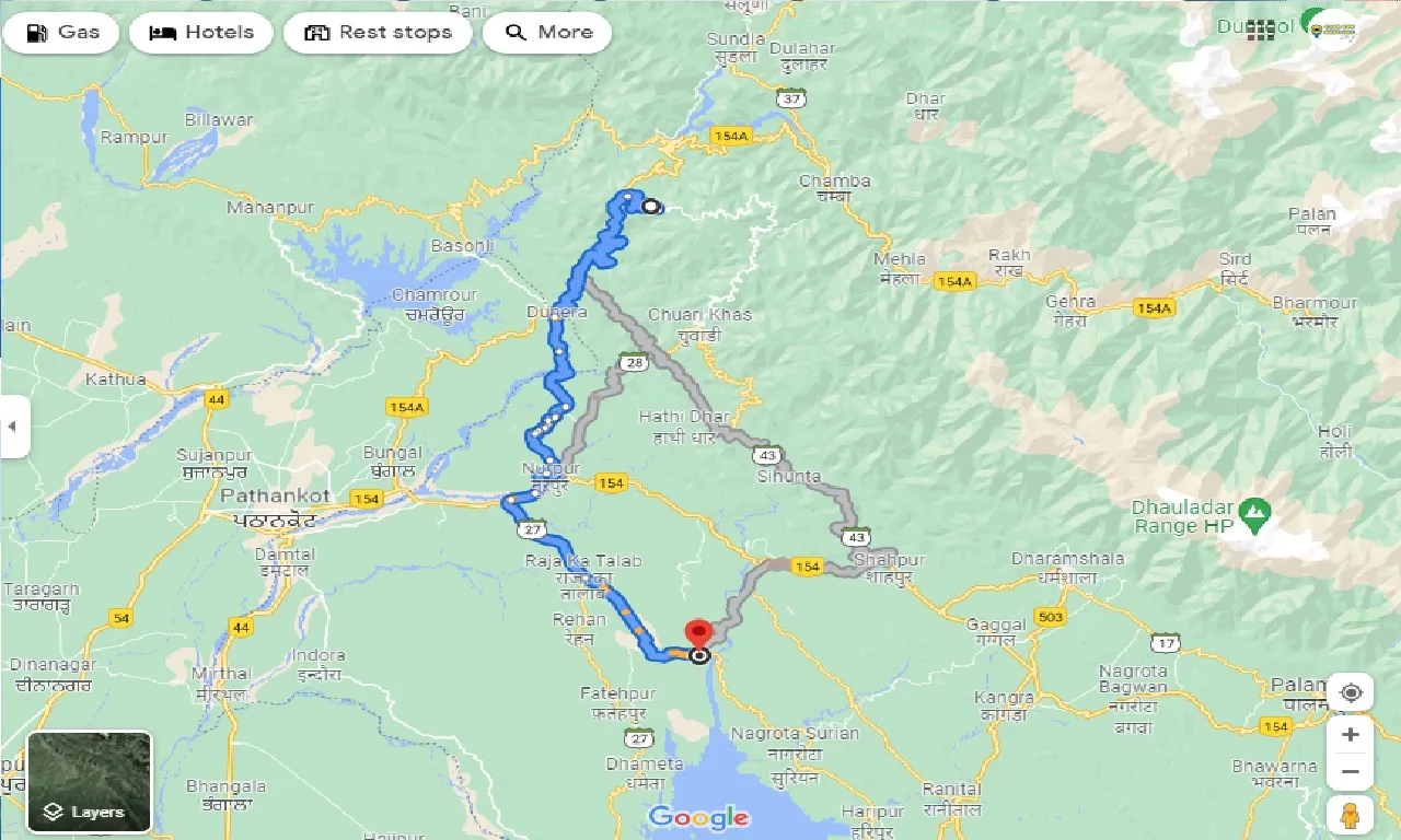 dalhousie-to-jawali-one-way