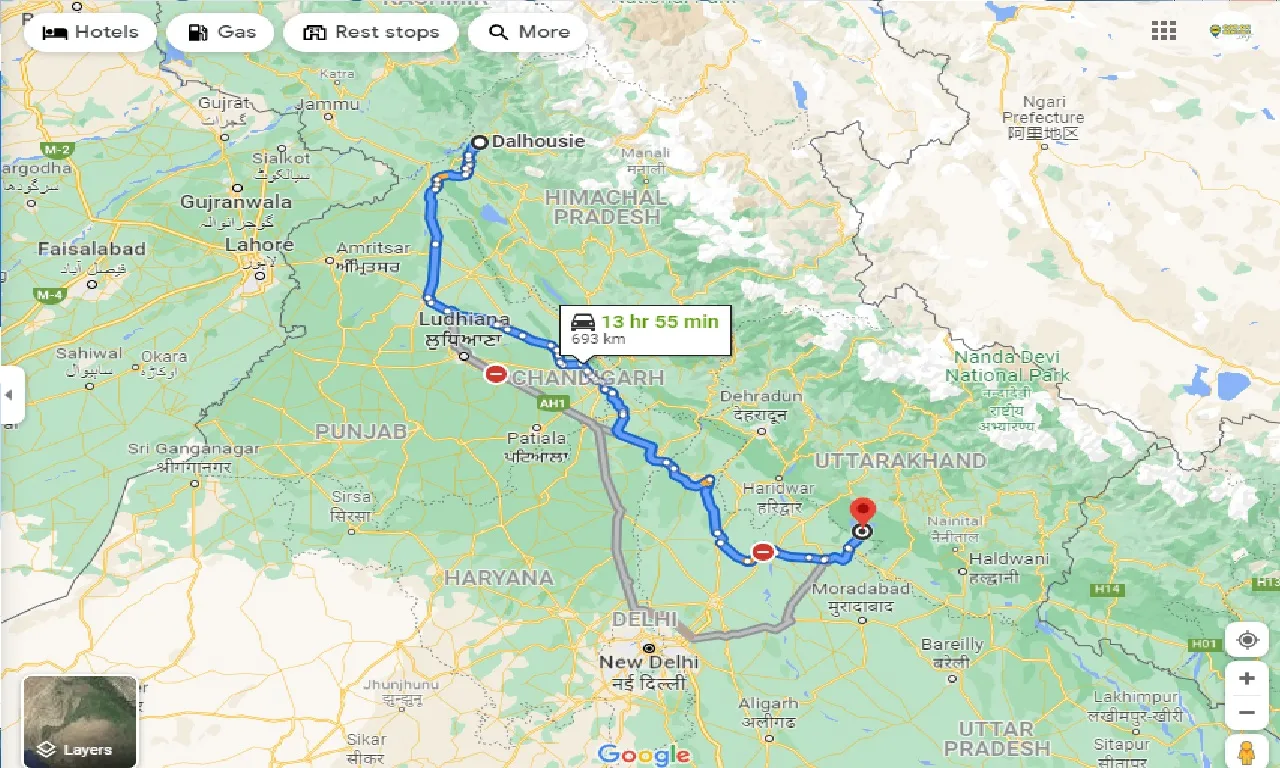 dalhousie-to-jim-corbett-national-park-taxi