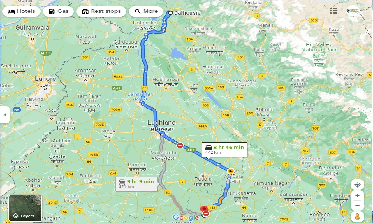 dalhousie-to-kaithal-one-way