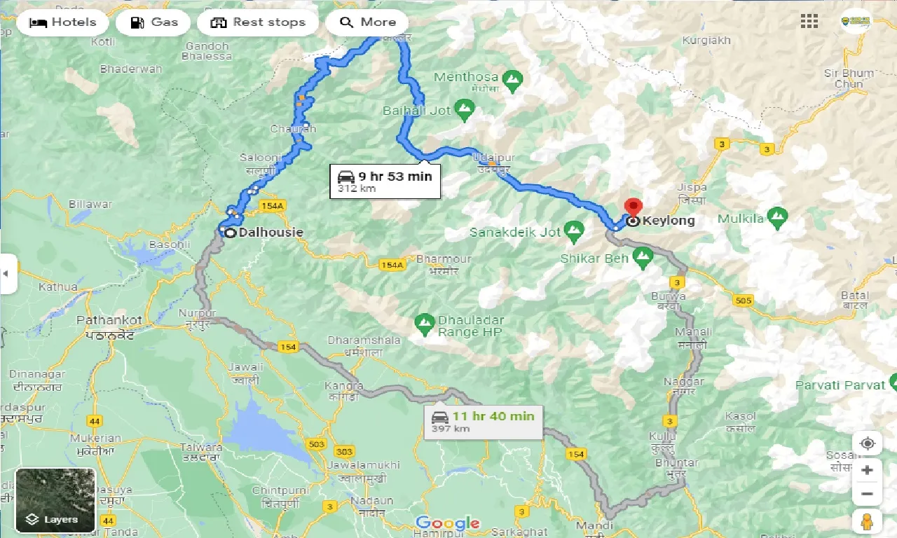dalhousie-to-keylong-taxi