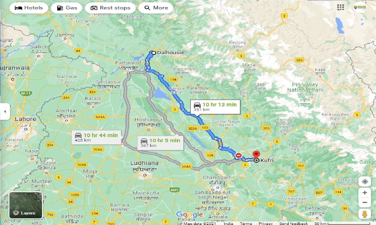 dalhousie-to-kufri-taxi
