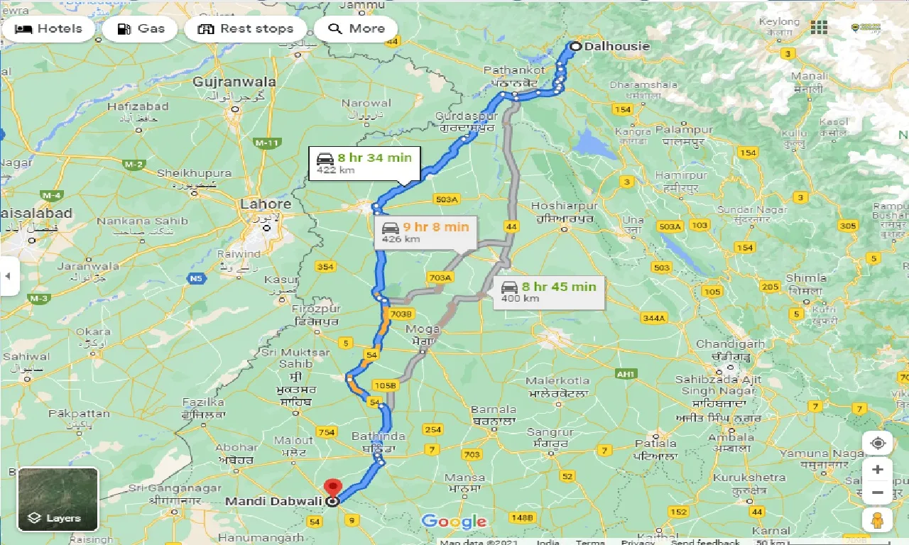 dalhousie-to-mandi-dabwali-taxi