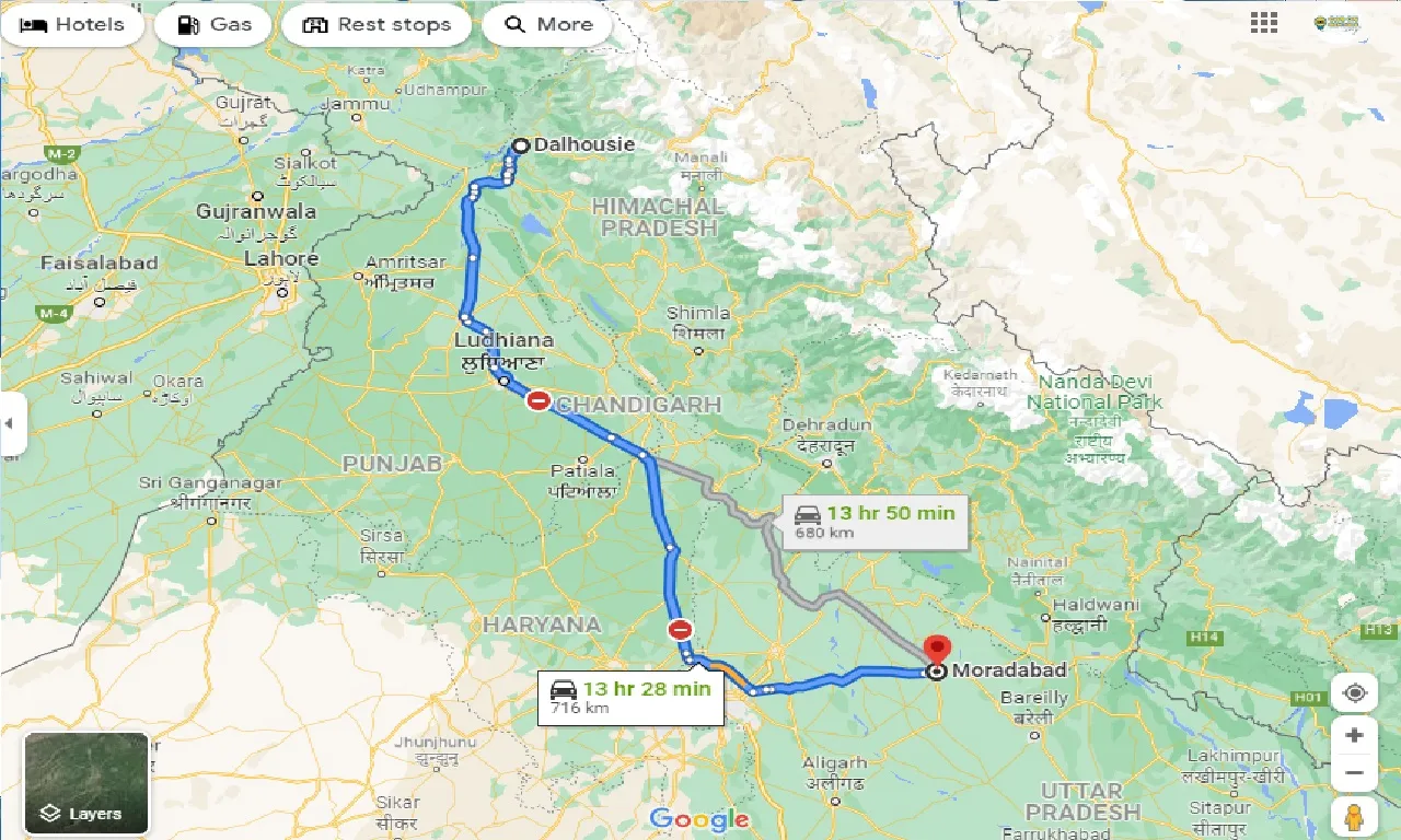 dalhousie-to-moradabad-one-way
