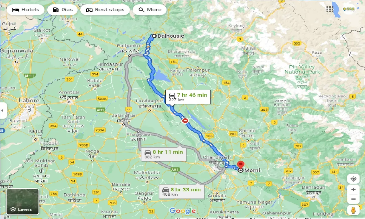 dalhousie-to-morni-taxi