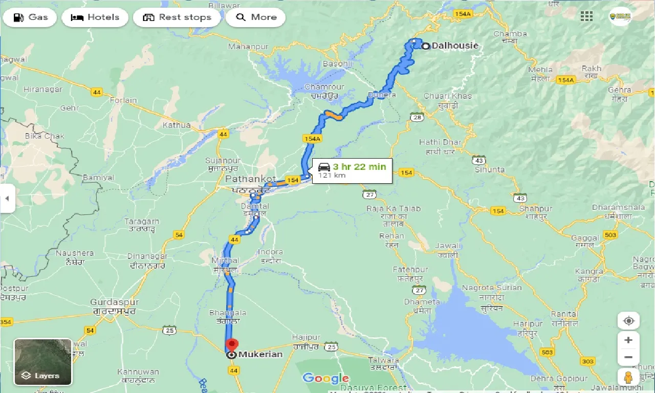 dalhousie-to-mukerian-one-way