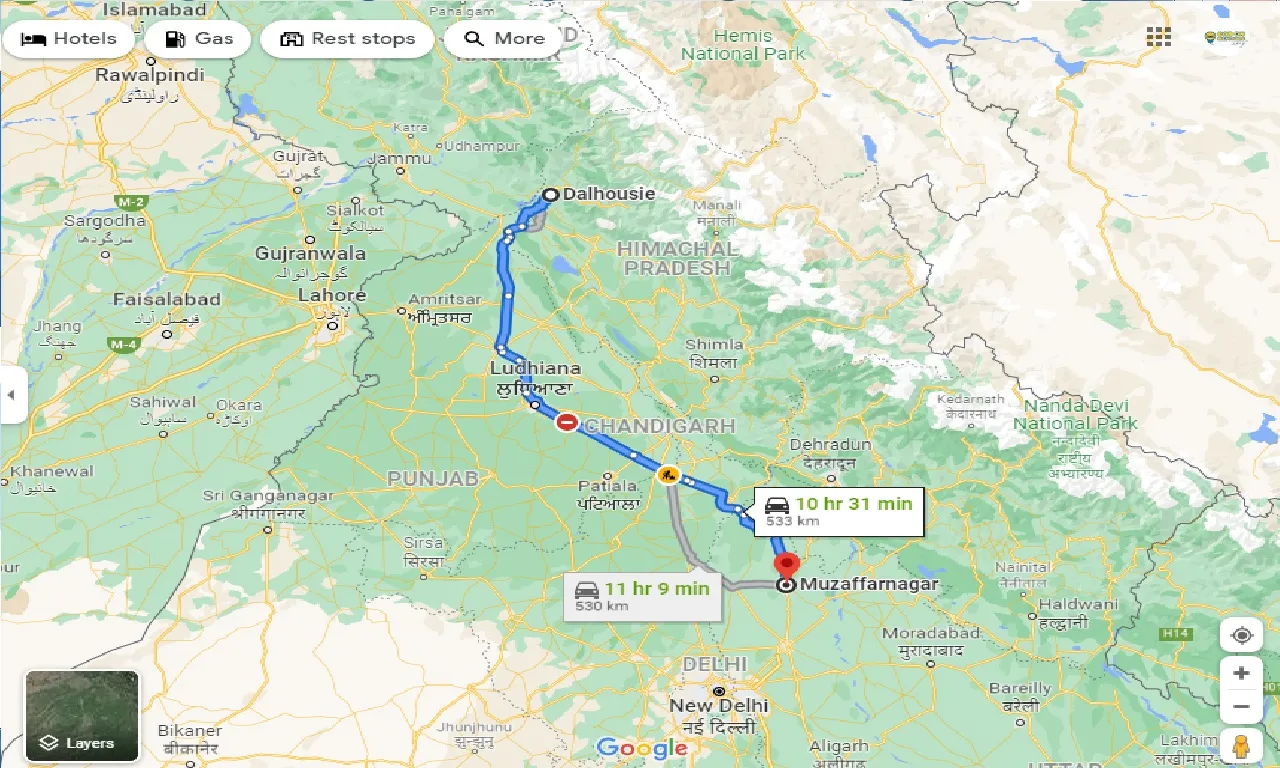 dalhousie-to-muzaffarnagar-taxi