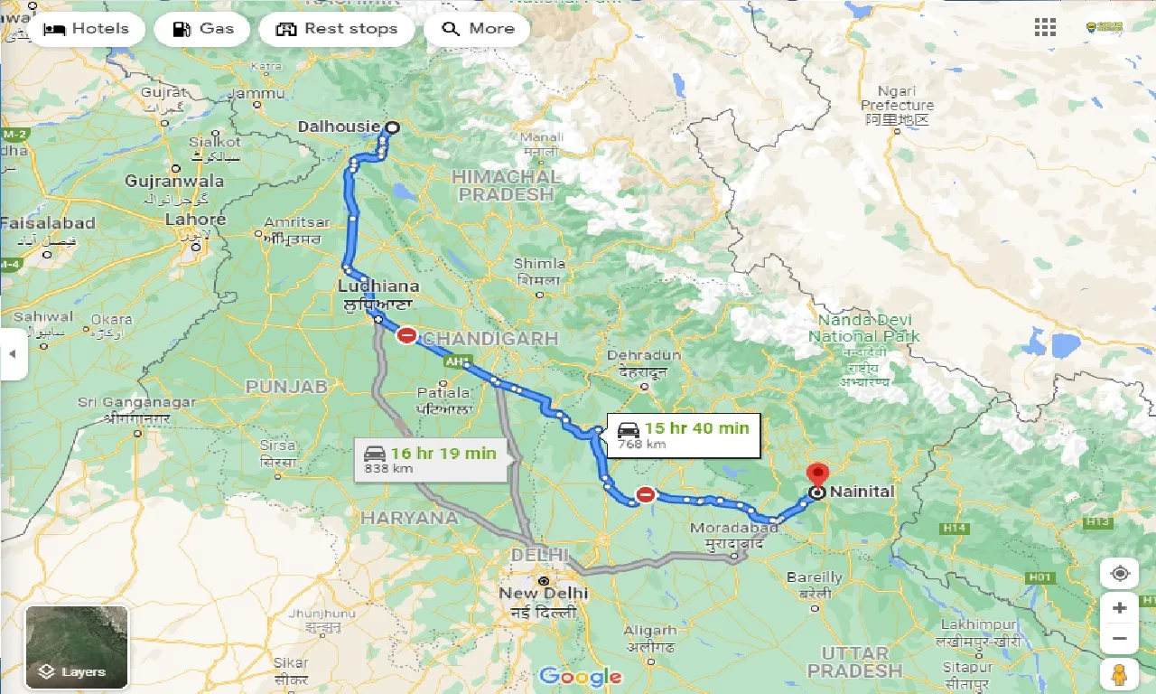dalhousie-to-nainital-one-way