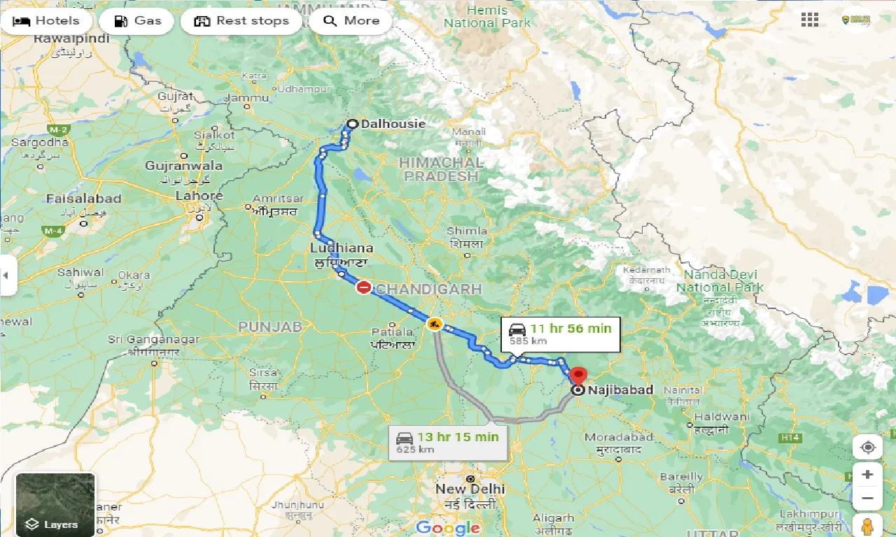 dalhousie-to-najibabad-taxi