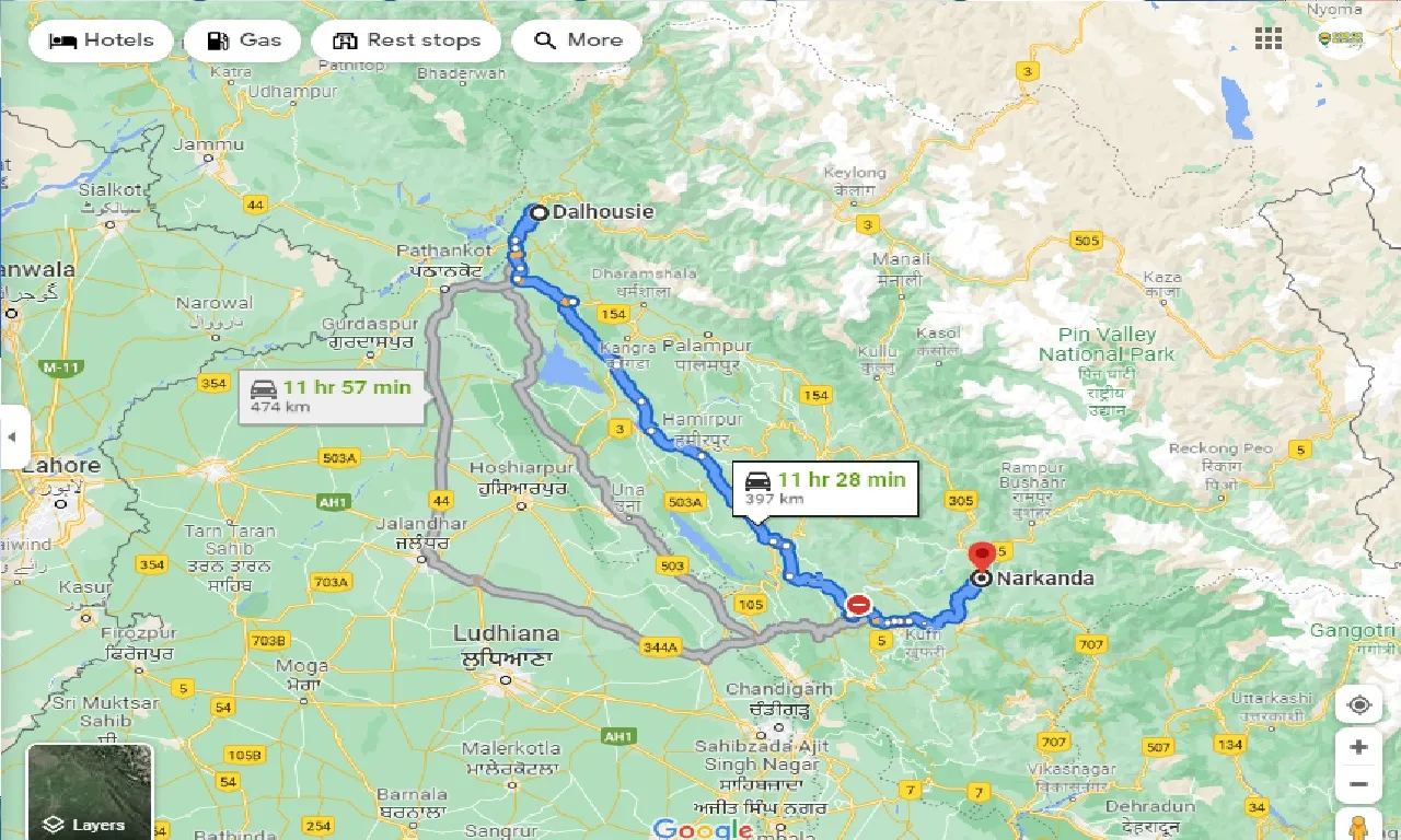 dalhousie-to-narkand-one-way