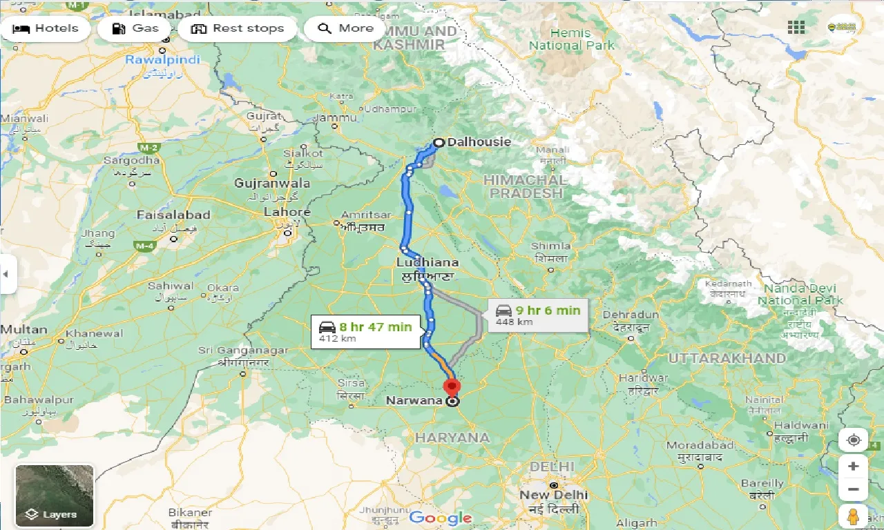dalhousie-to-narwana-taxi