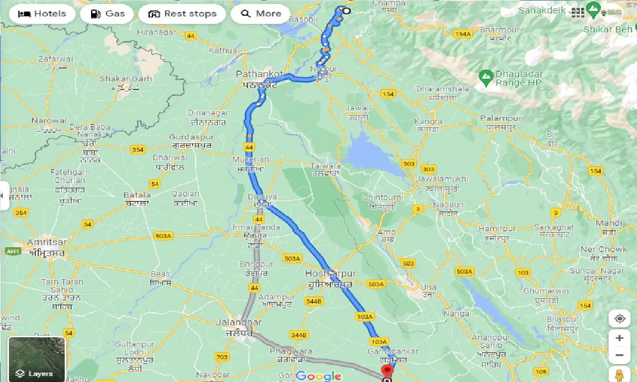 dalhousie-to-nawanshahr-taxi