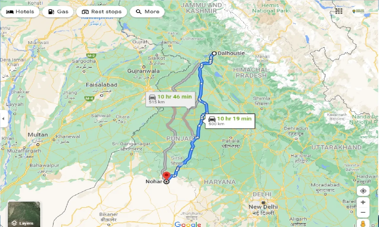 dalhousie-to-nohar-one-way