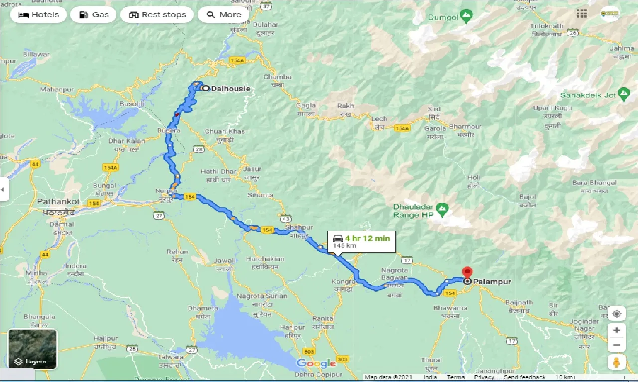 dalhousie-to-palampur-one-way