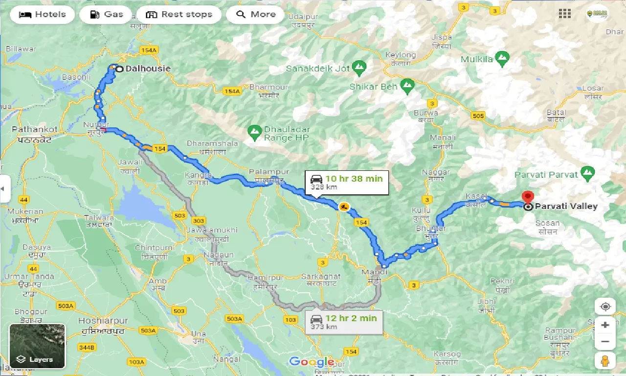 dalhousie-to-parvati-valley-one-way