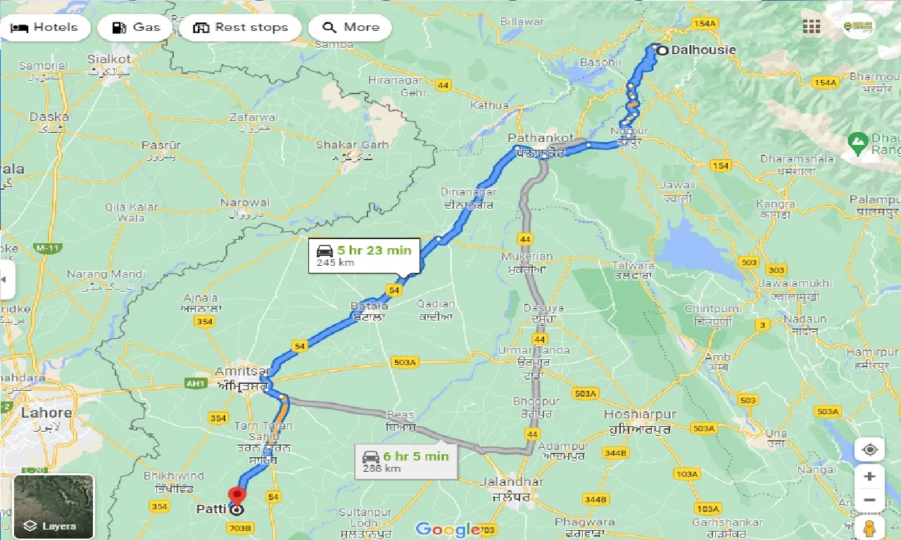 dalhousie-to-patti-taxi