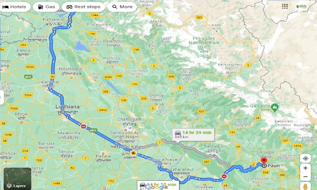 dalhousie-to-pauri-taxi