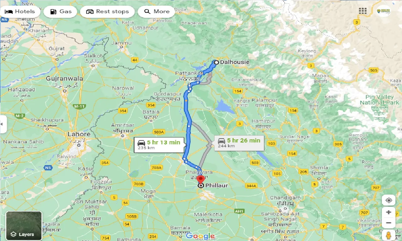 dalhousie-to-phillaur-one-way
