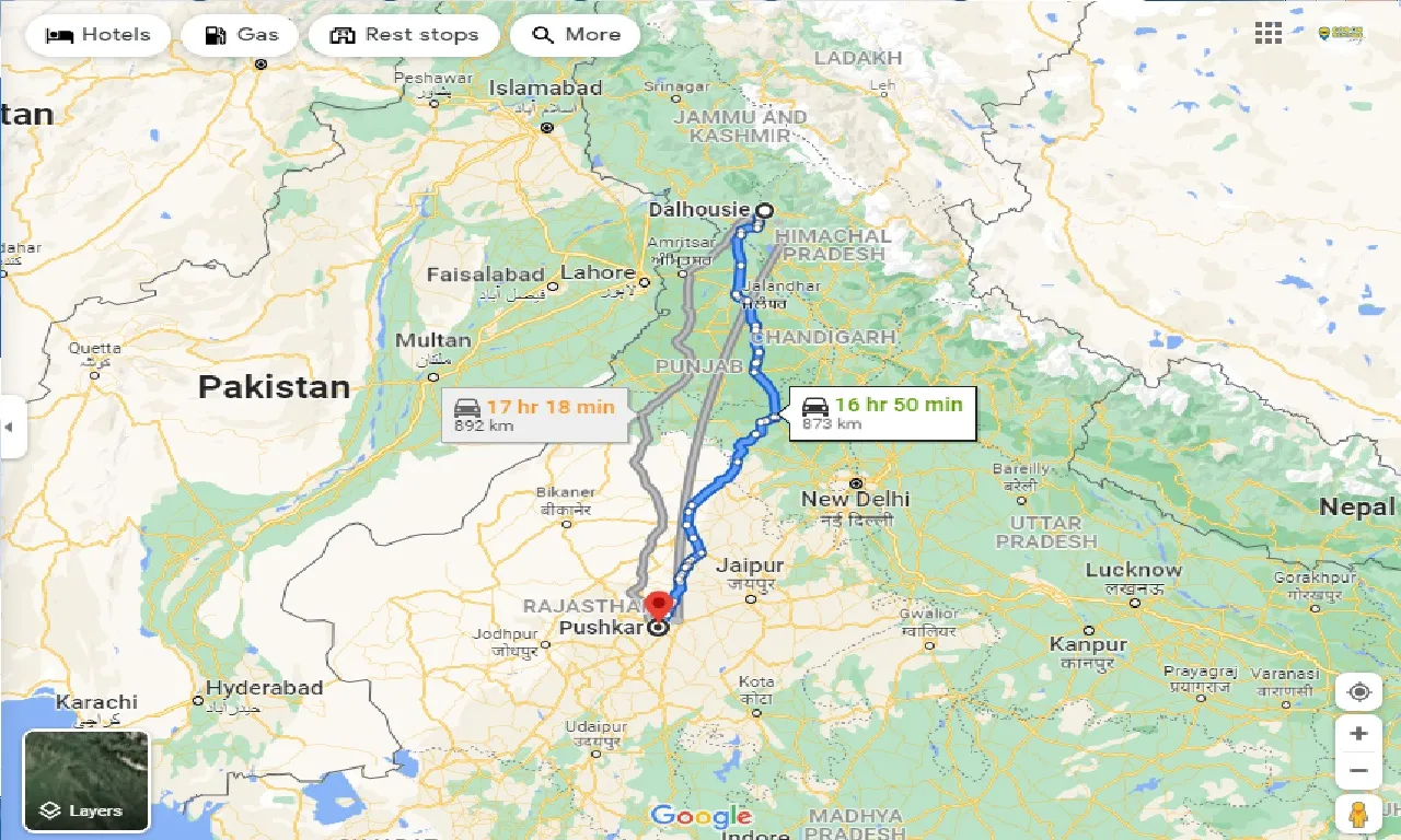 dalhousie-to-pushkar-taxi