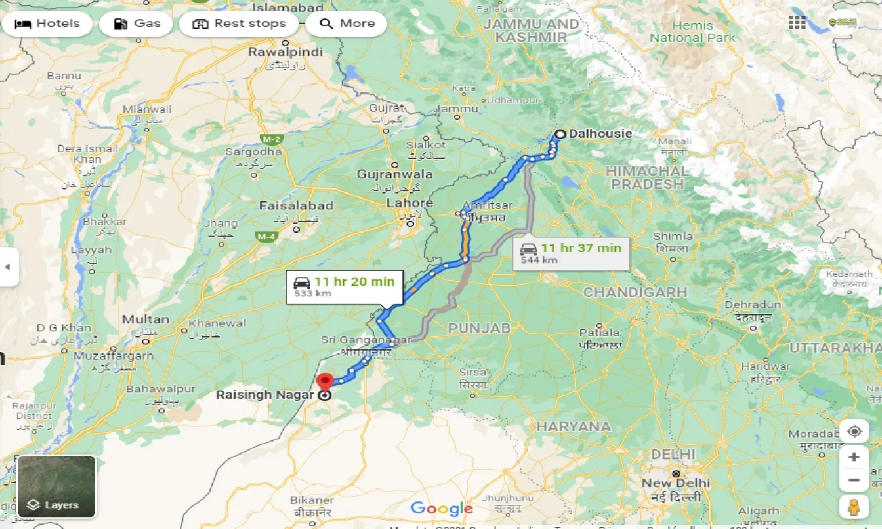 dalhousie-to-raisingh-nagar-taxi