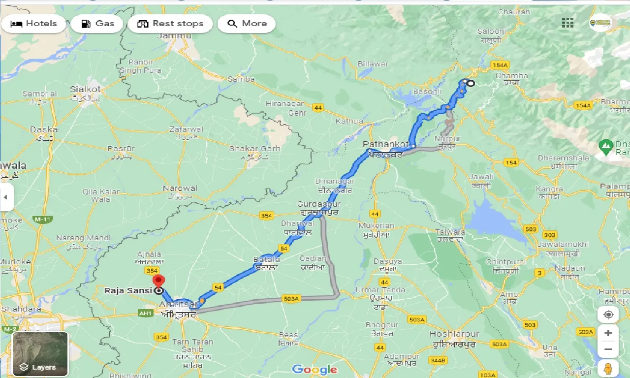 dalhousie-to-raja-sansi-one-way