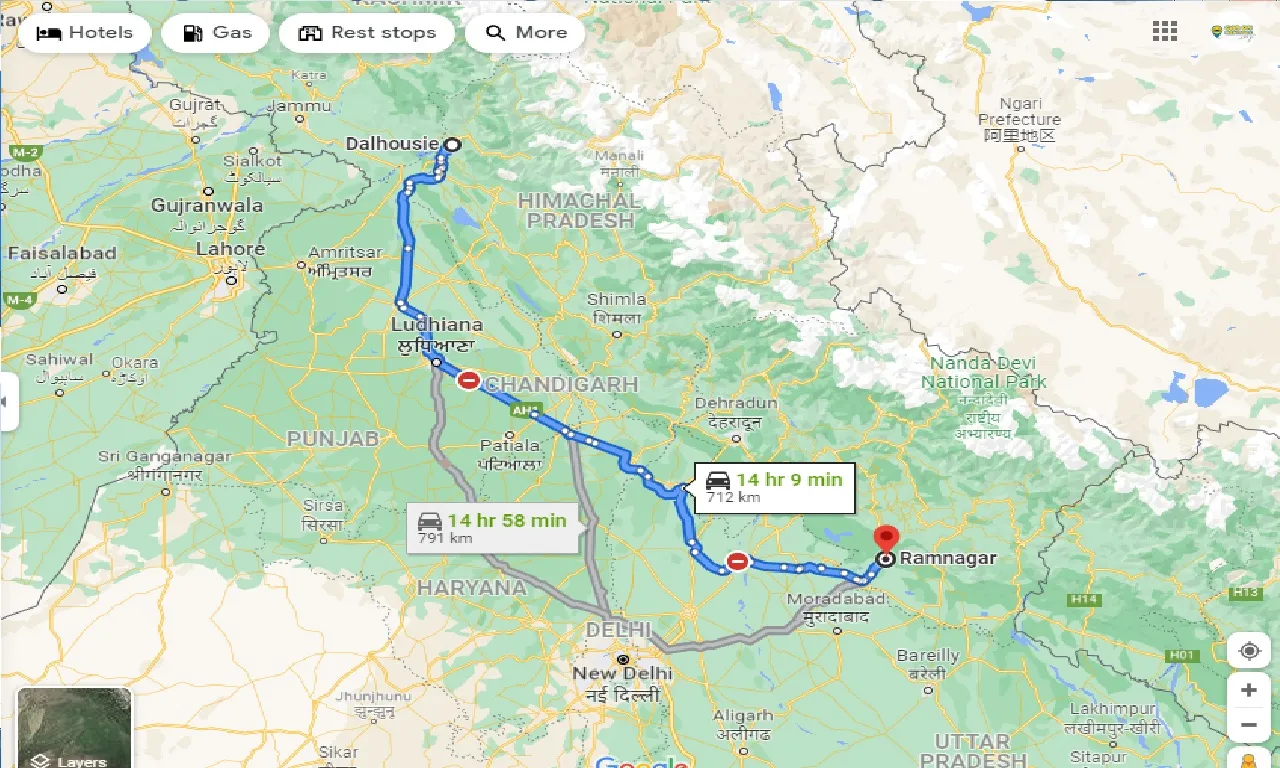 dalhousie-to-ramnagar-one-way