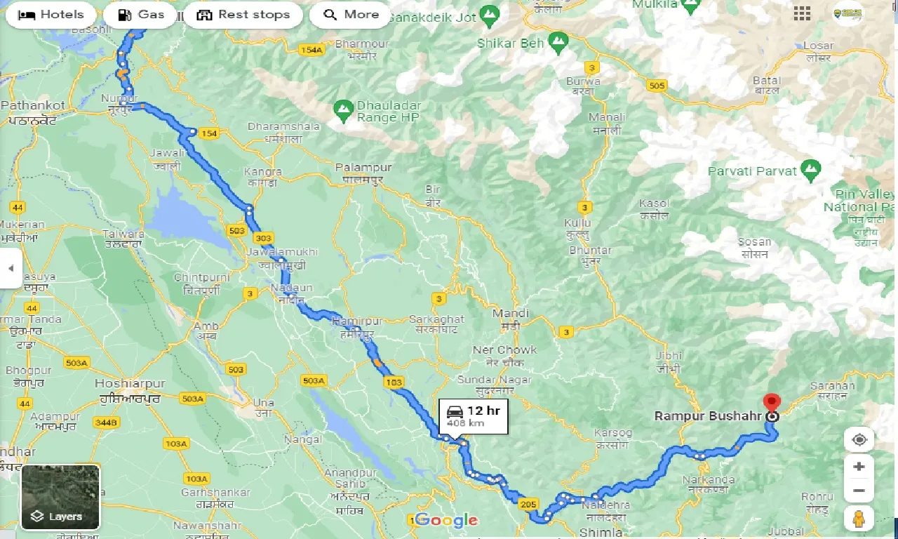 dalhousie-to-rampur-bushahr-one-way