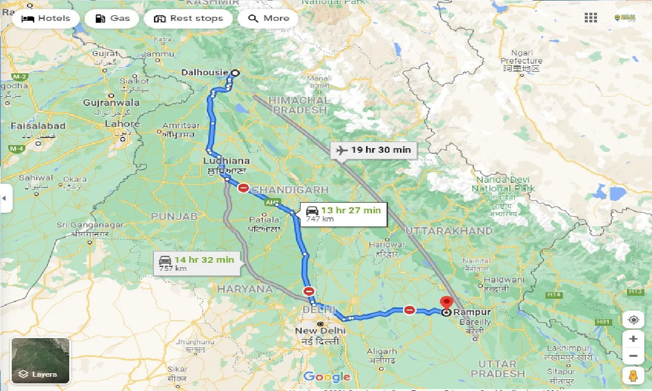 dalhousie-to-rampur-taxi