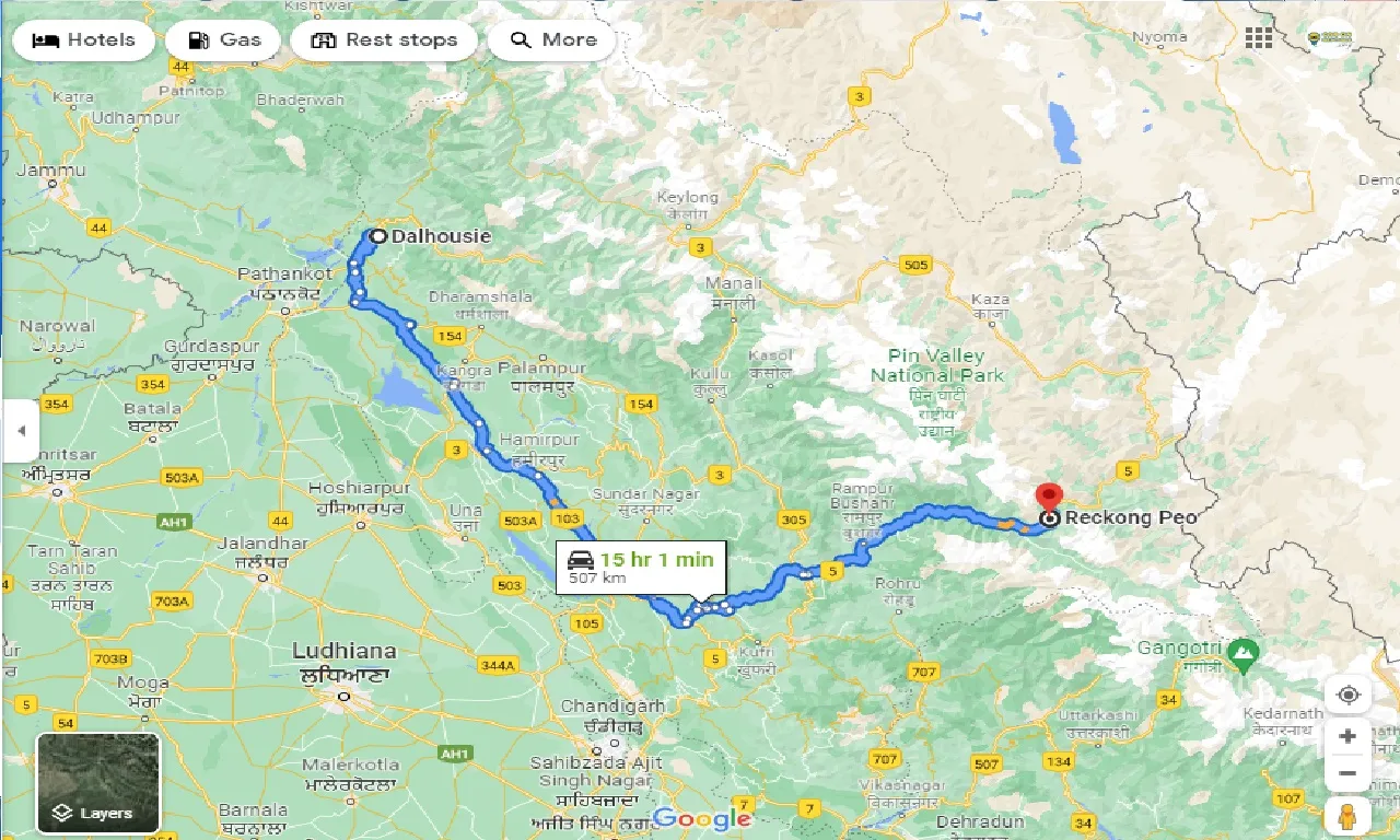 dalhousie-to-reckong-peo-one-way