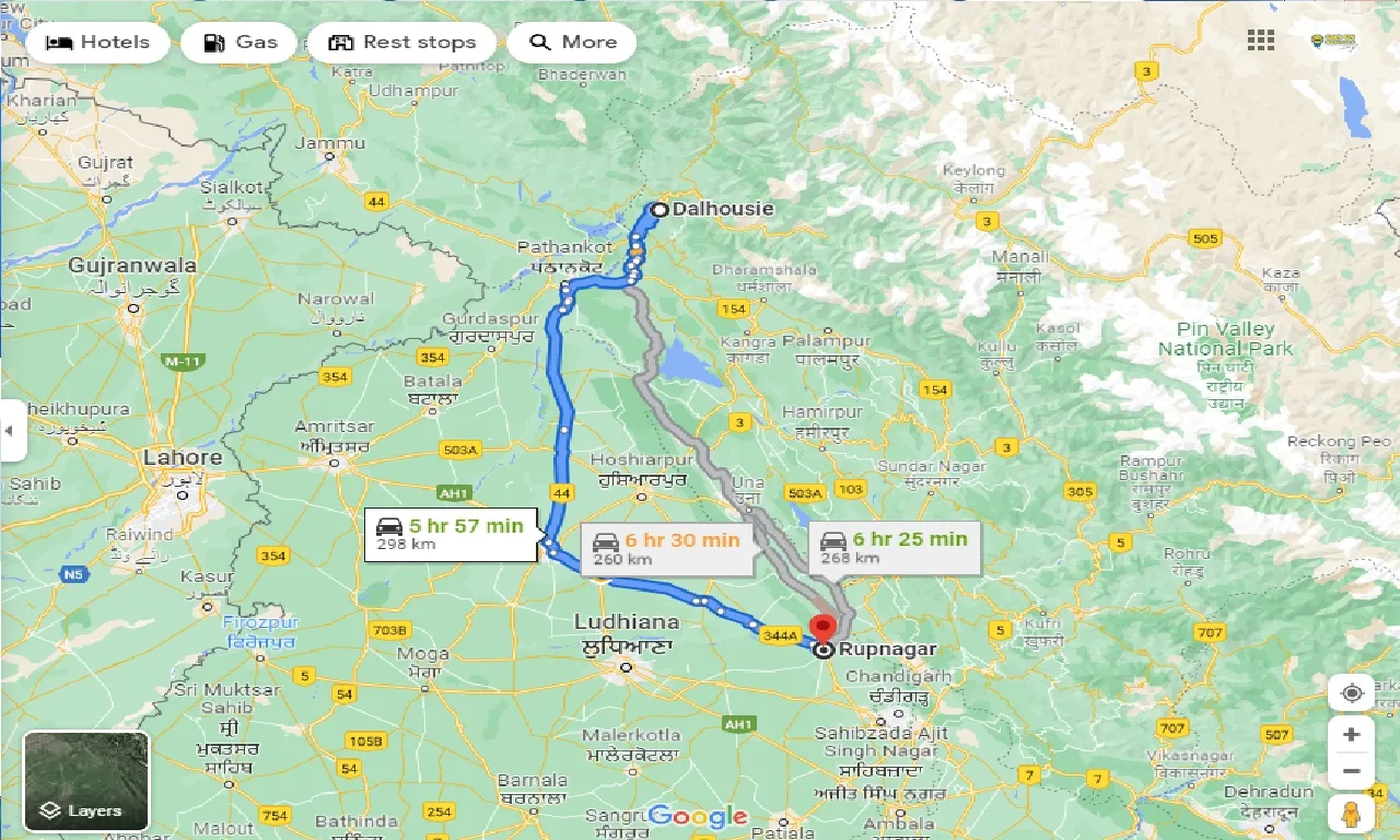 dalhousie-to-ropar-one-way