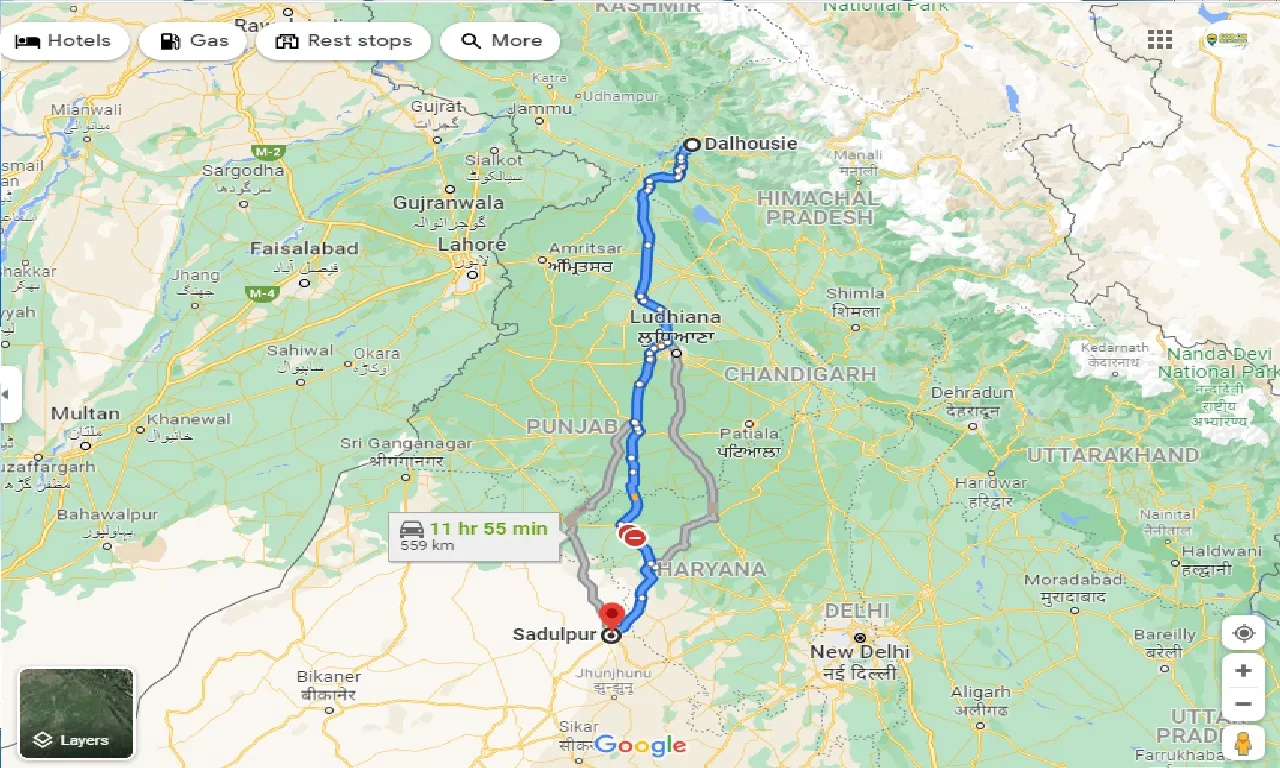 dalhousie-to-sadulpur-one-way
