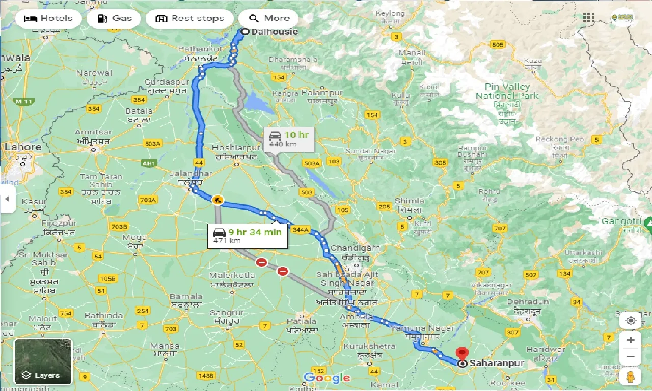 dalhousie-to-saharanpur-one-way
