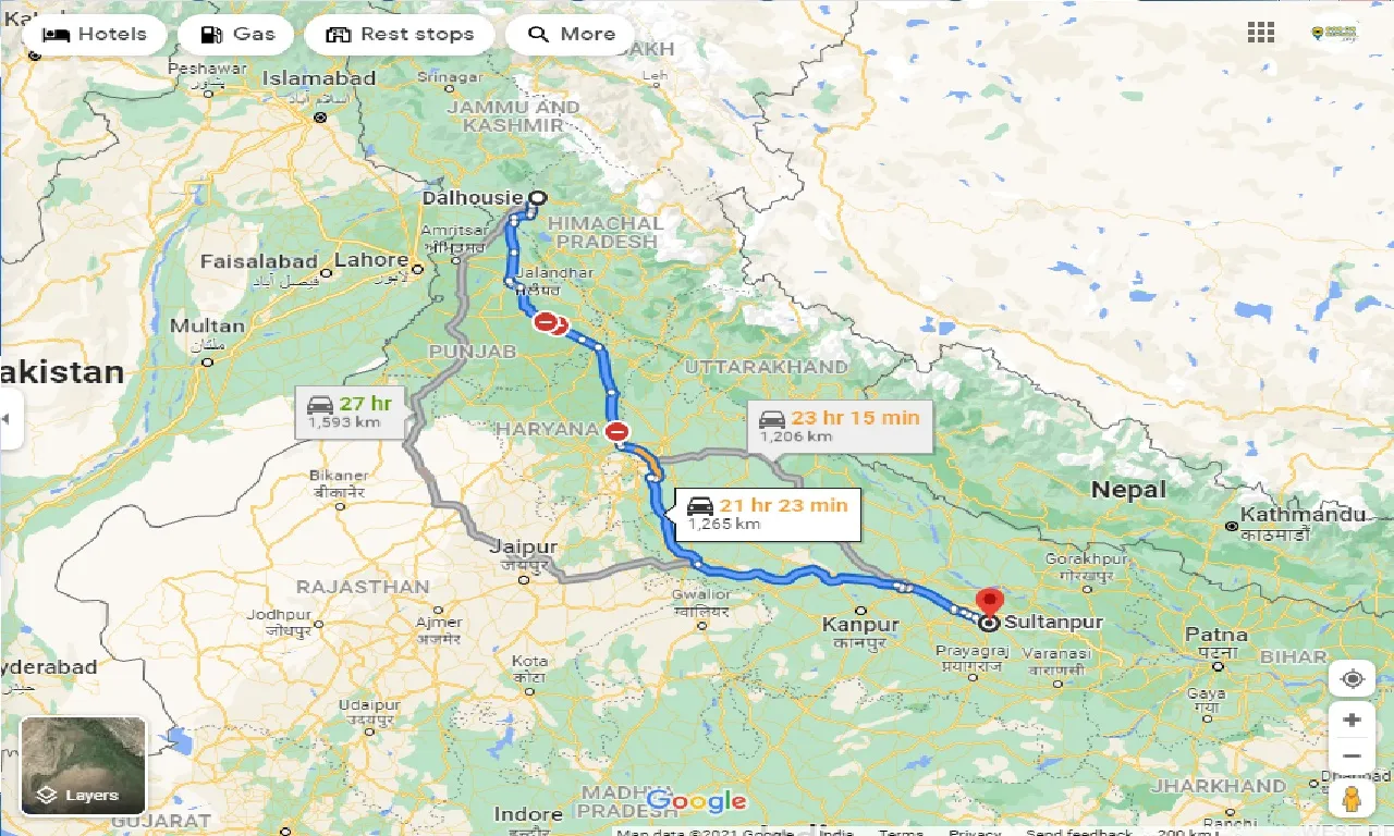 dalhousie-to-sultanpur-taxi