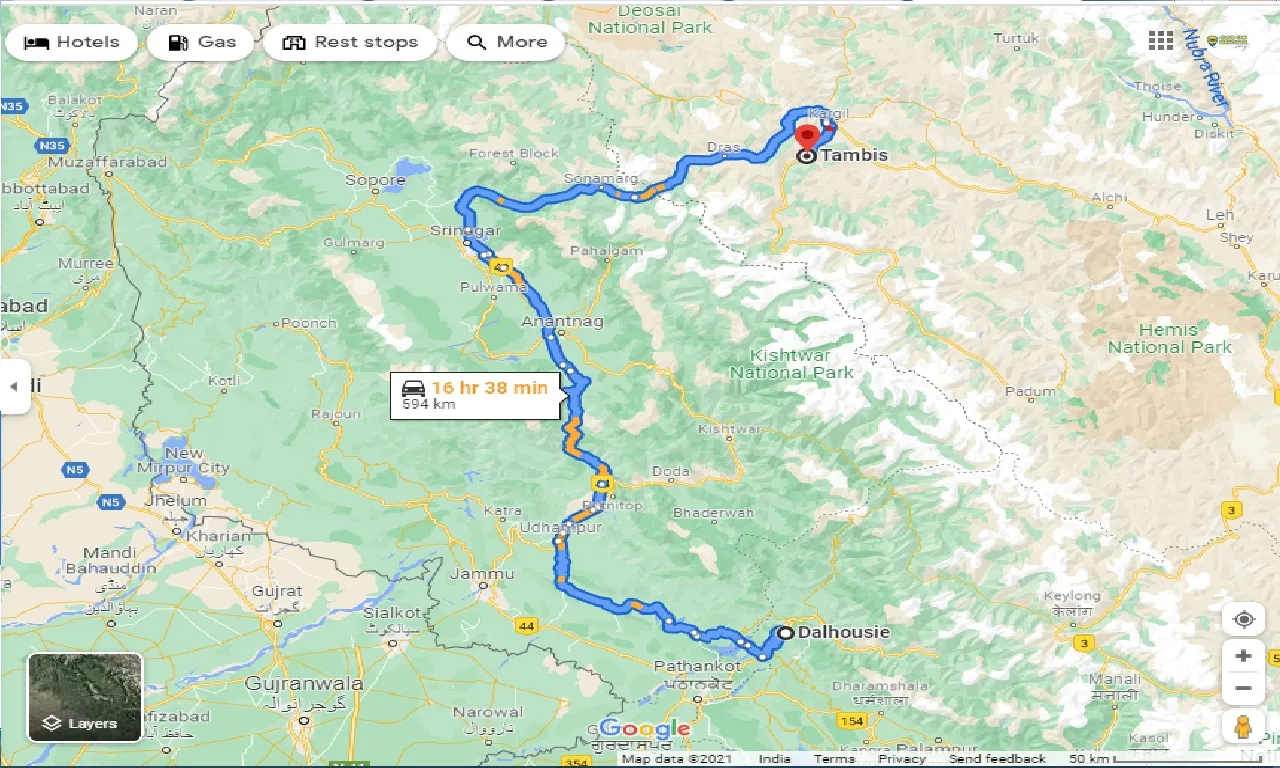dalhousie-to-tambis-one-way