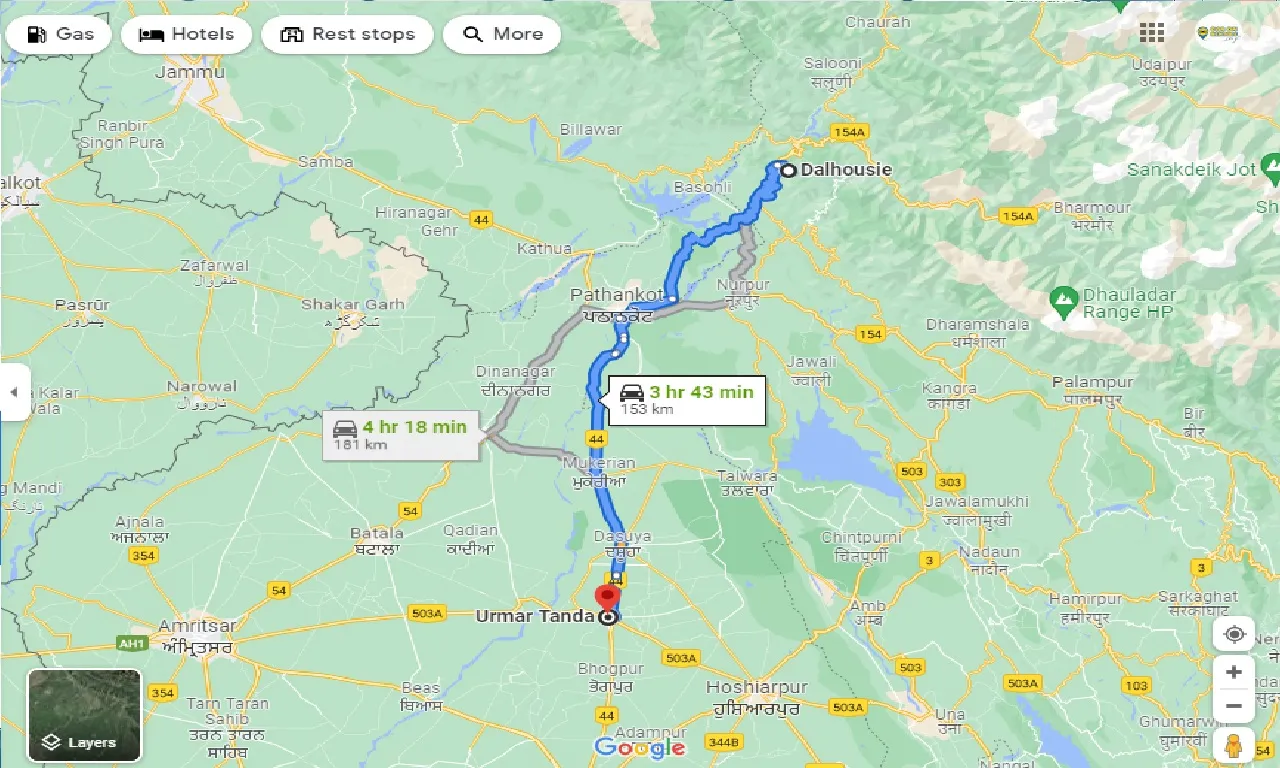 dalhousie-to-urmar-tanda-one-way