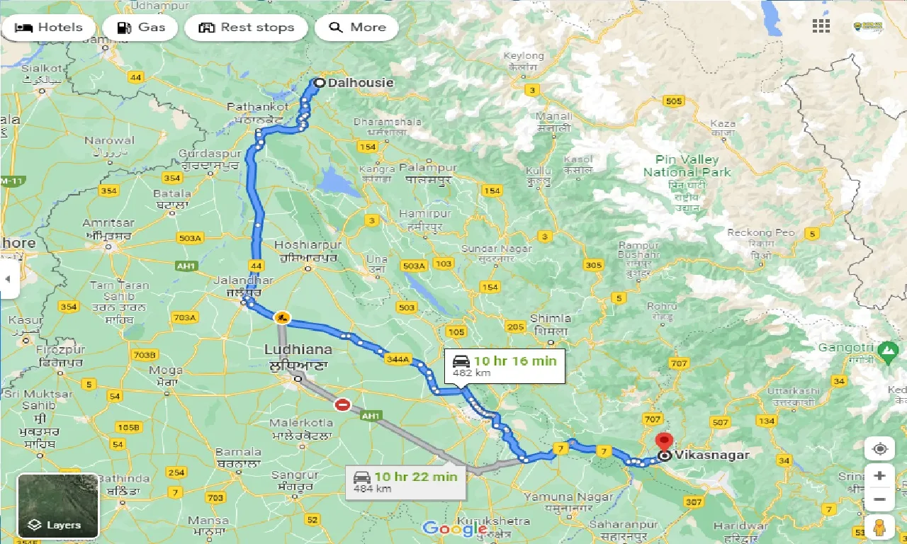 dalhousie-to-vikasnagar-taxi