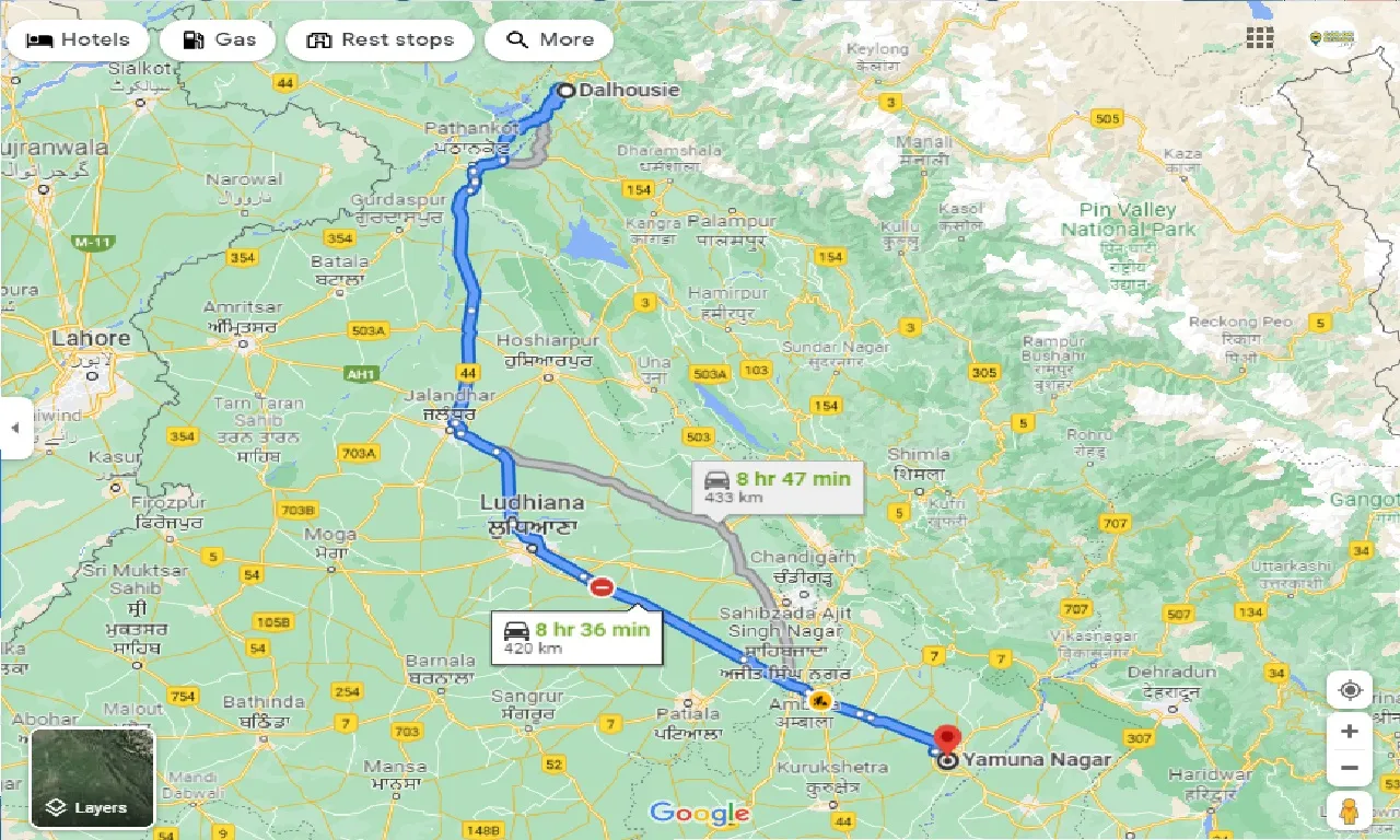 dalhousie-to-yamuna-nagar-taxi