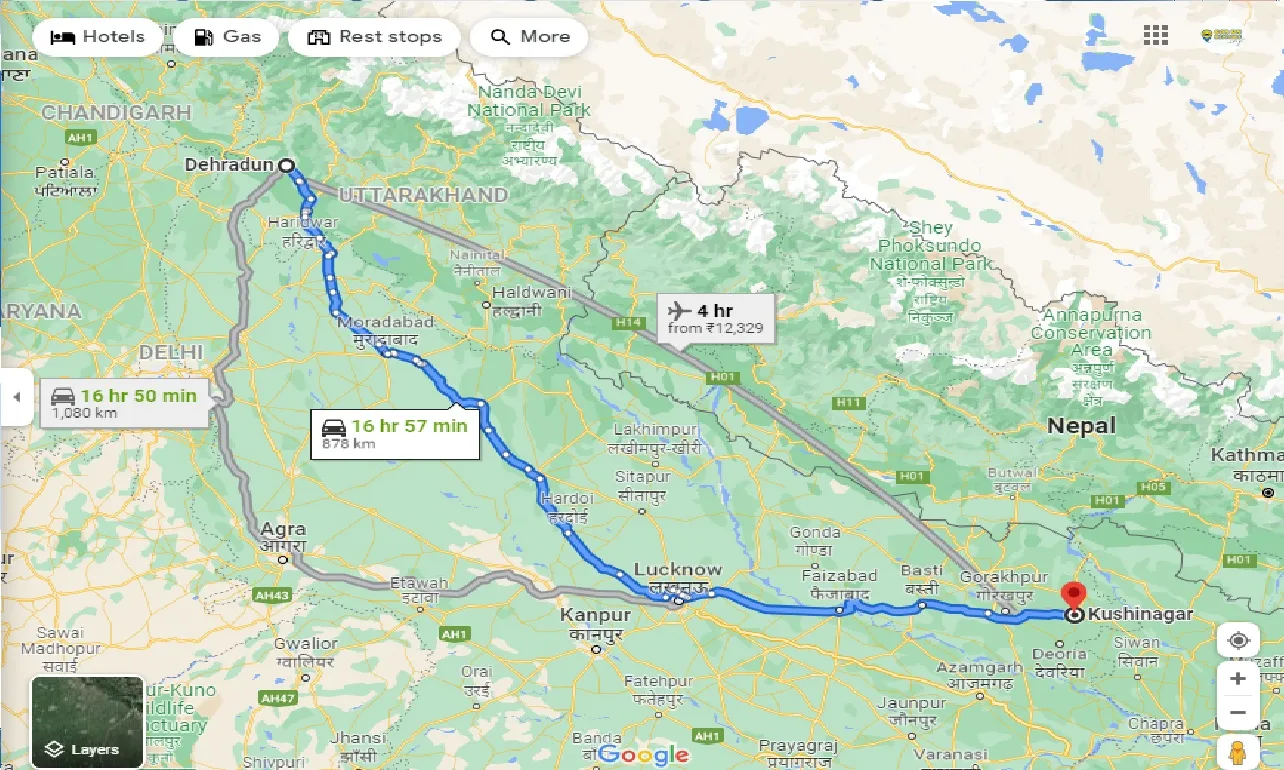 dehradun-to-kushinagar-one-way