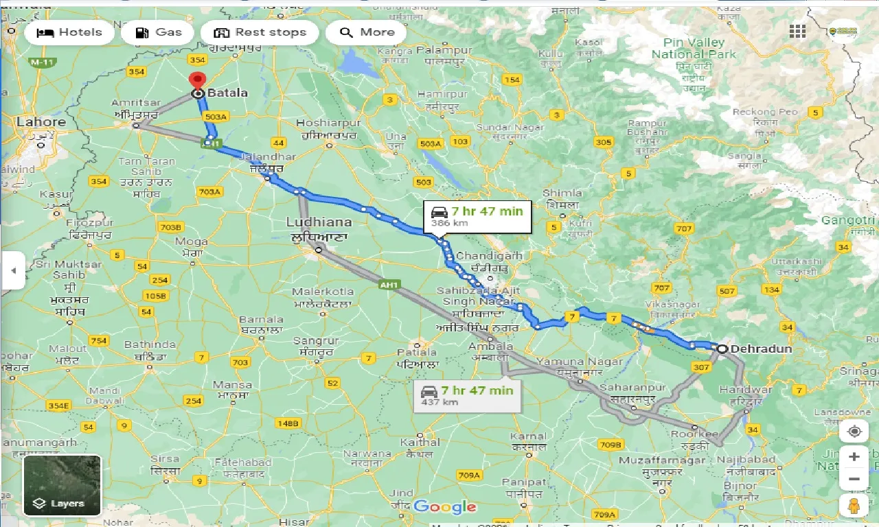 dehradun-to-batala-taxi