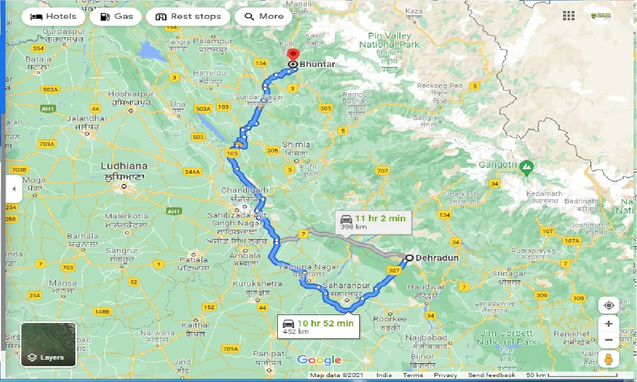 dehradun-to-bhuntar-taxi