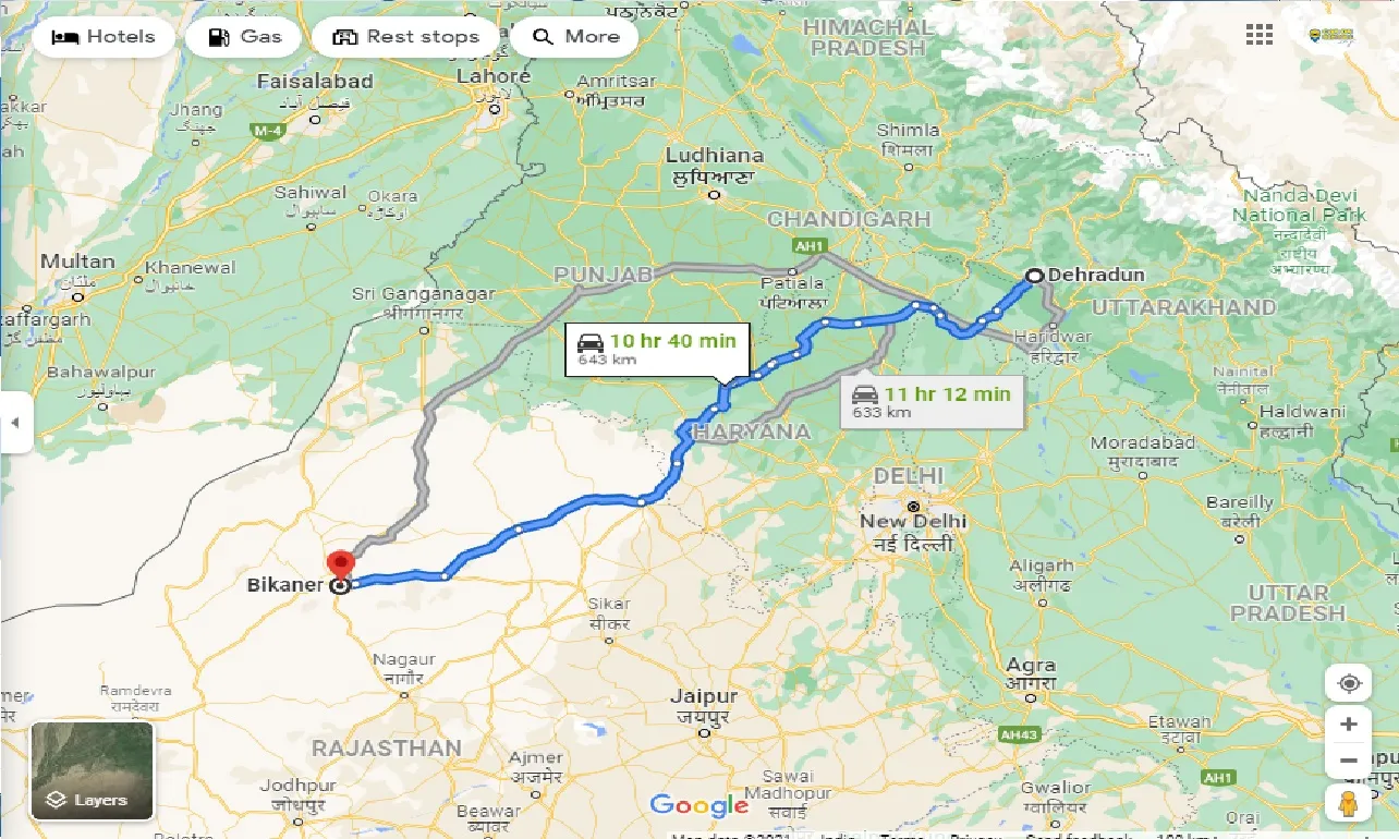 dehradun-to-bikaner-taxi