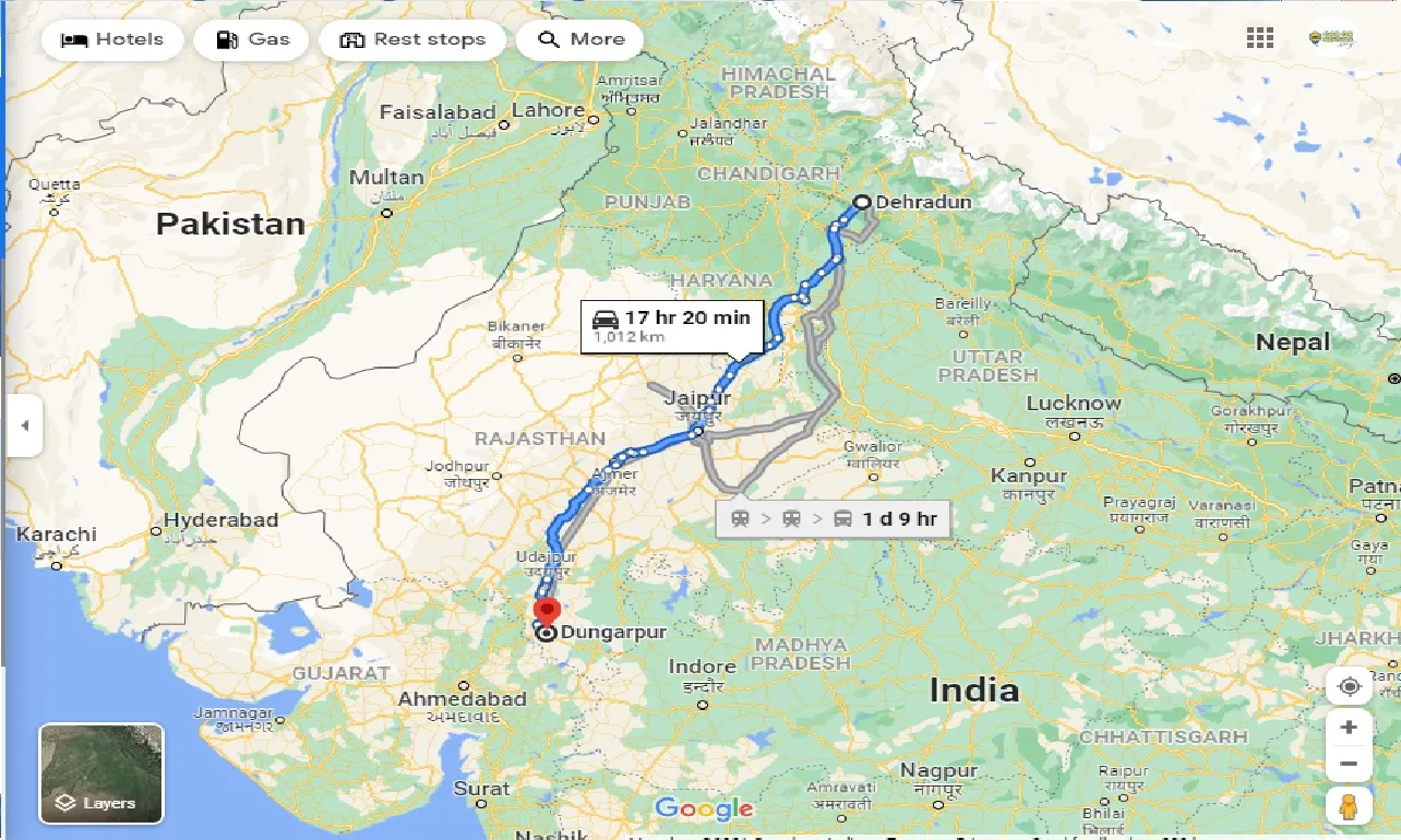 dehradun-to-dungarpur-one-way