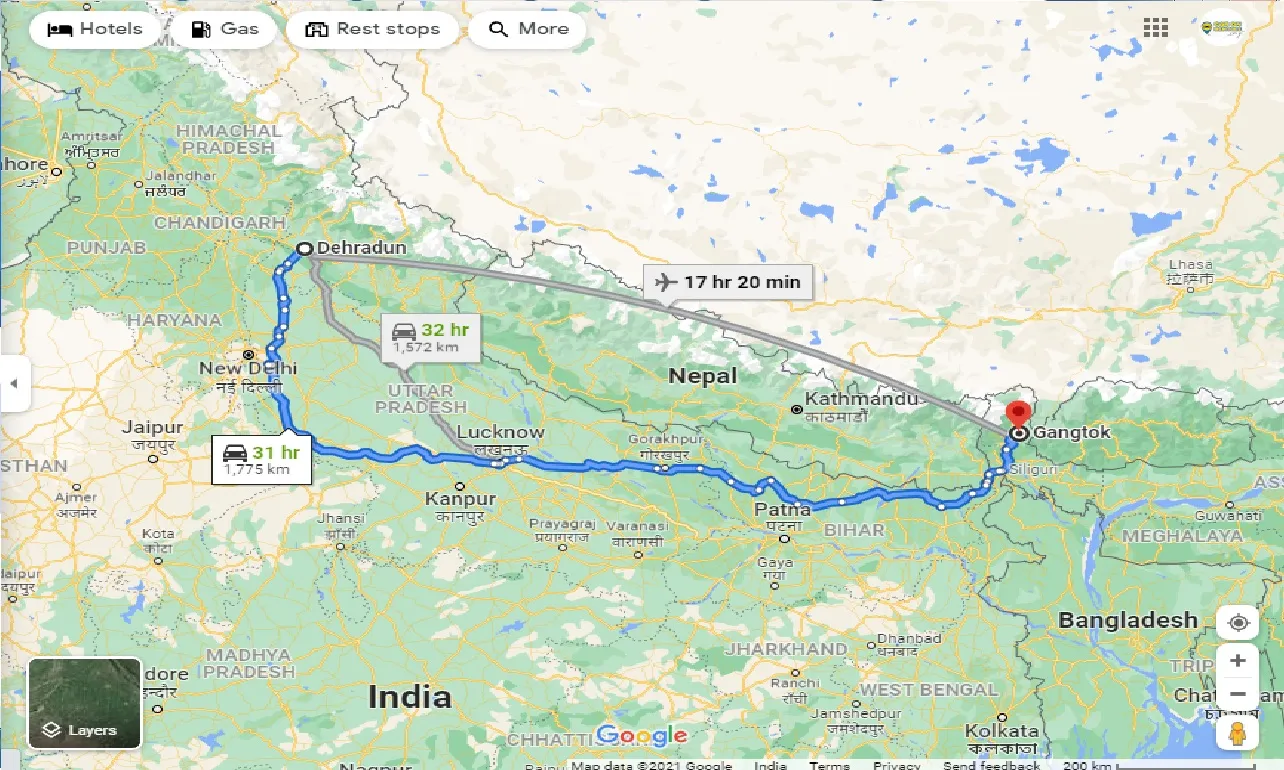 dehradun-to-gangtok-taxi