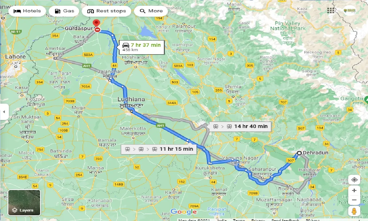 dehradun-to-gurdaspur-one-way