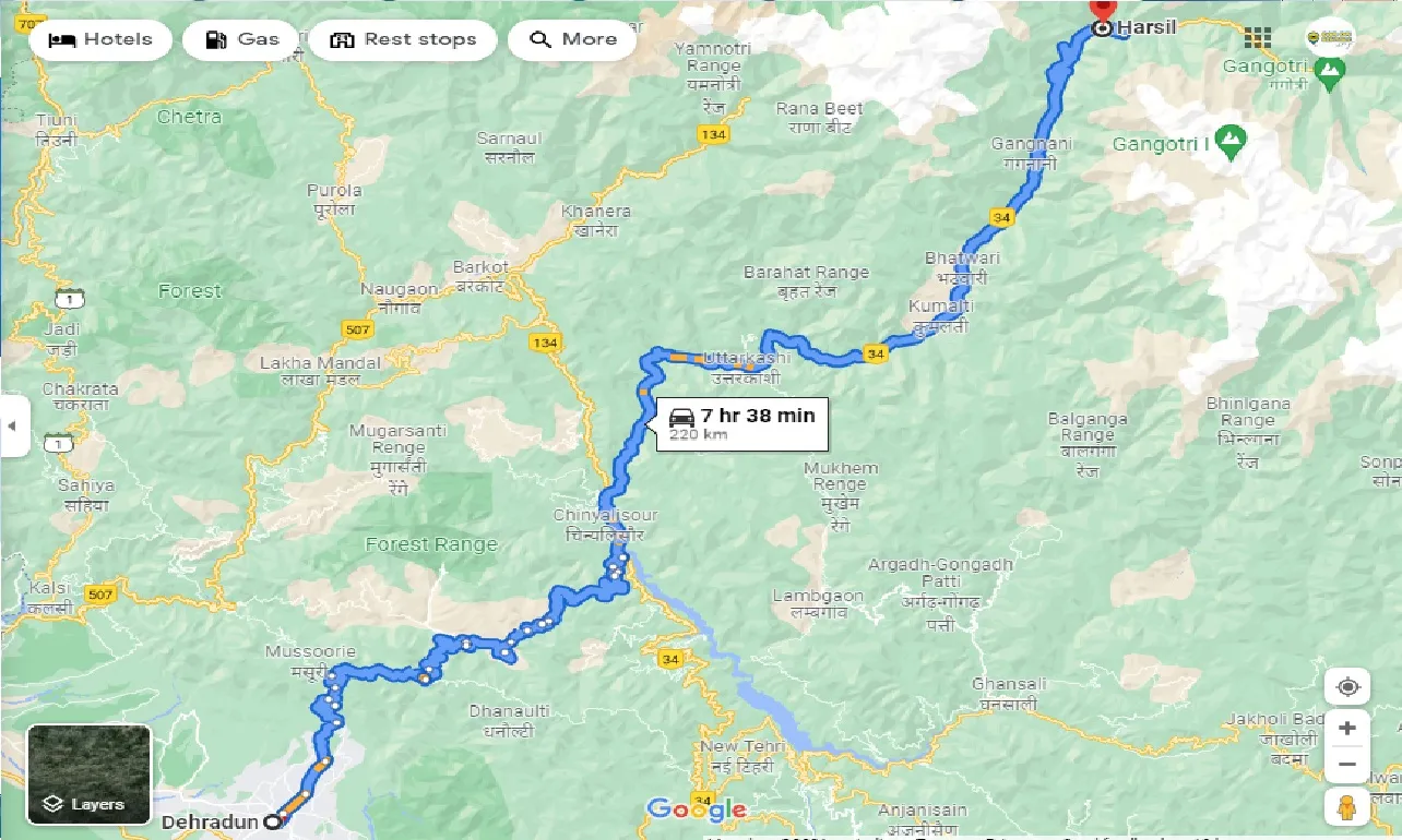 dehradun-to-harsil-taxi