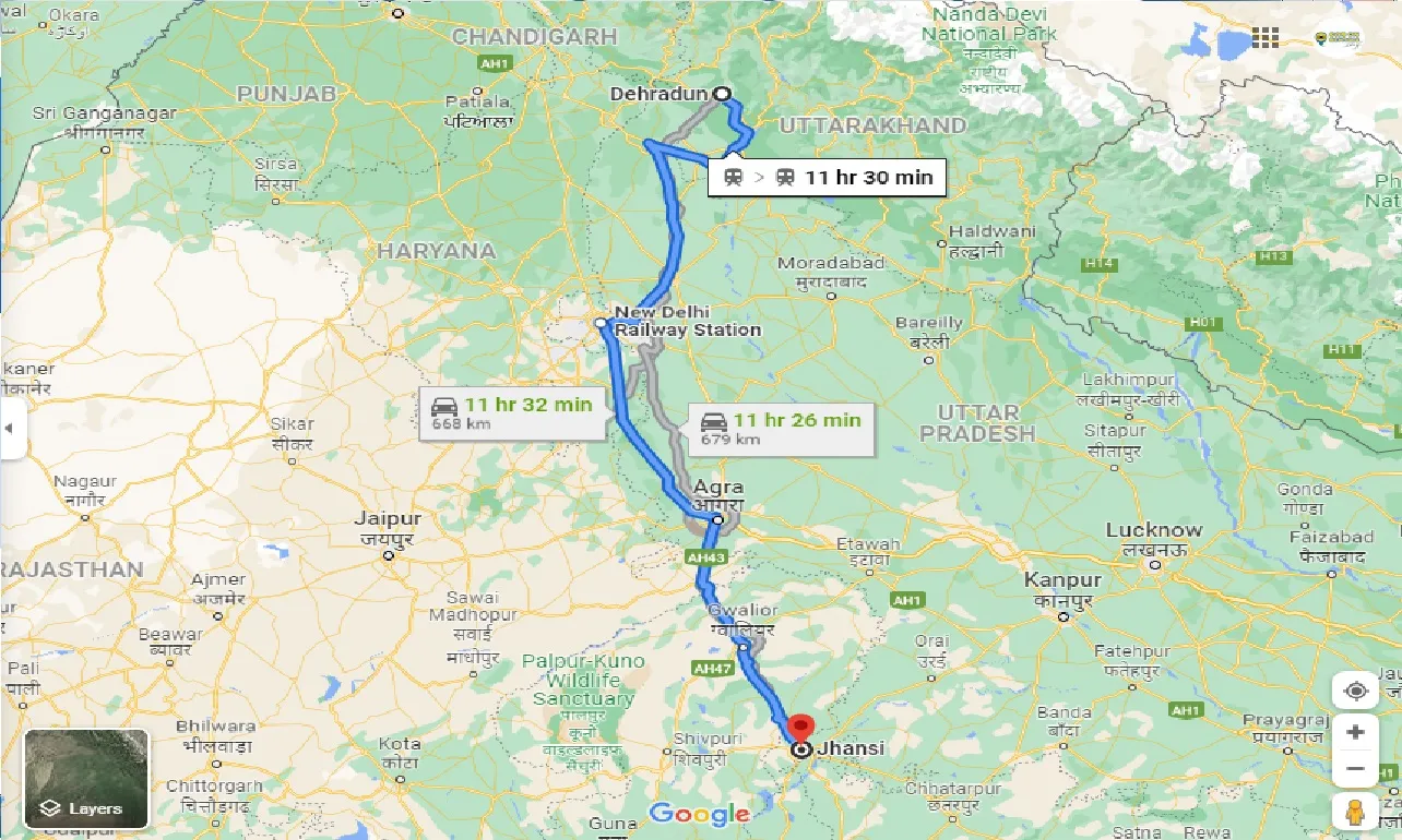 dehradun-to-jhansi-one-way