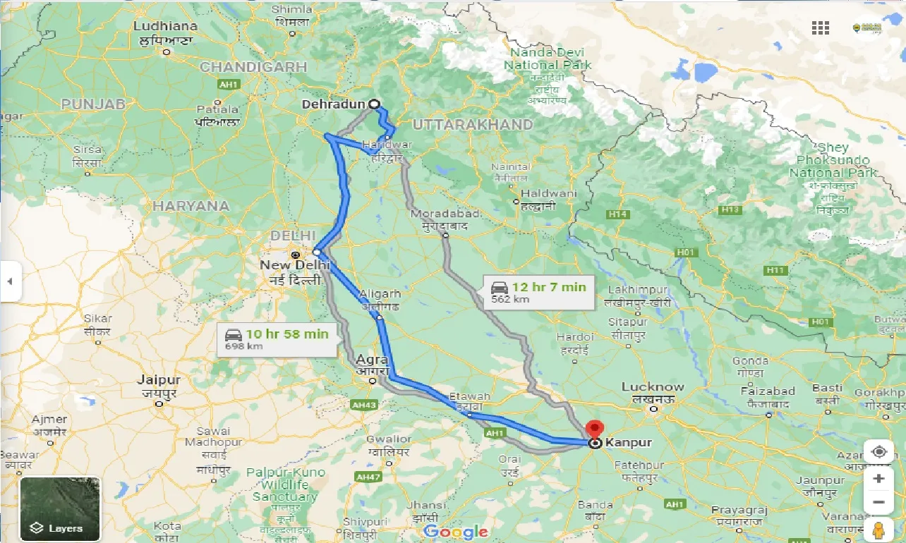 dehradun-to-kanpur-taxi