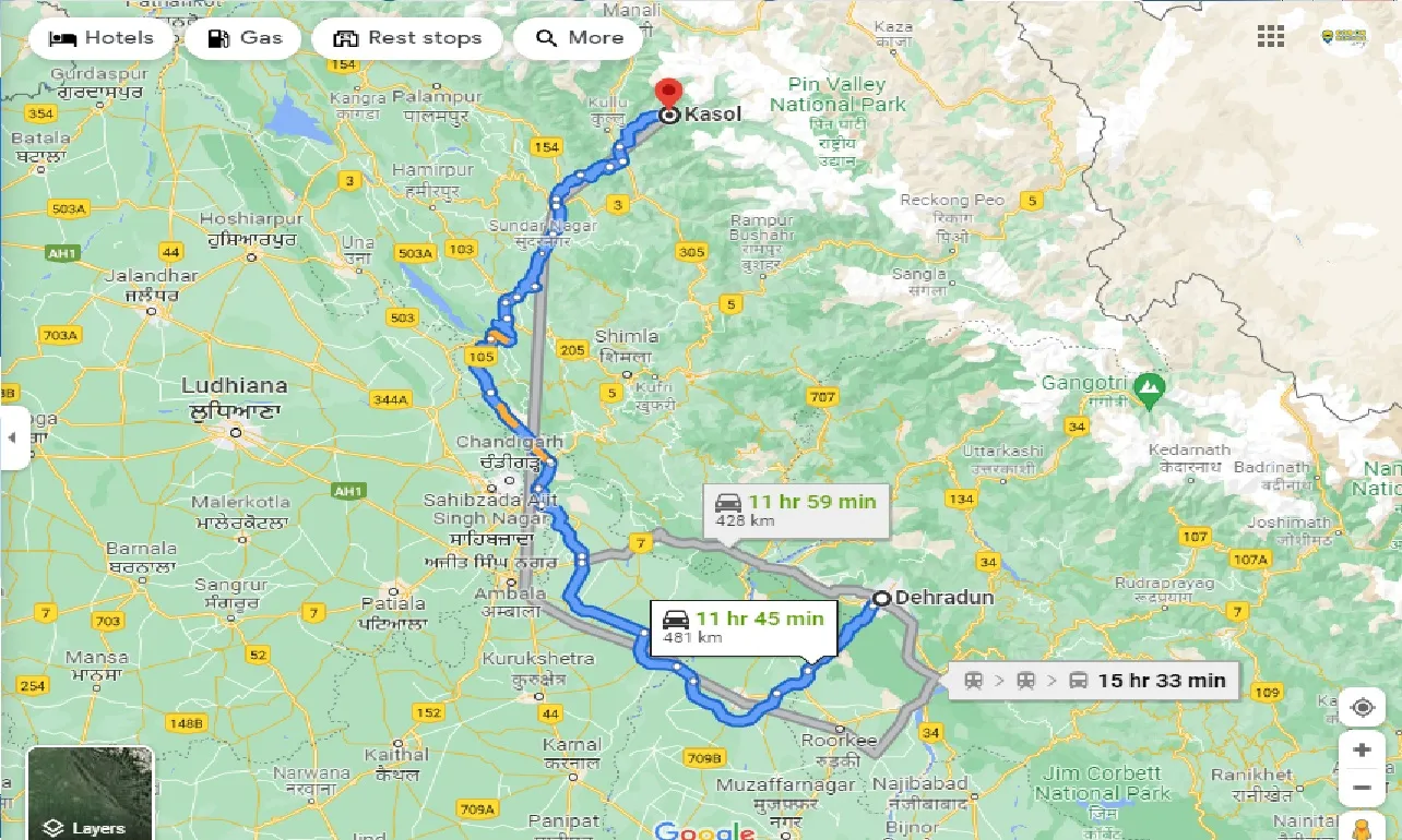 dehradun-to-kasol-one-way
