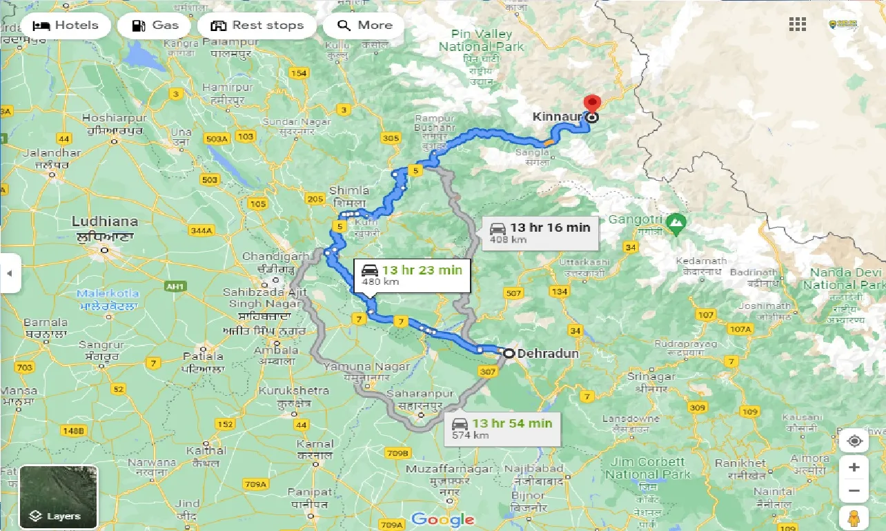 dehradun-to-kinnaur-one-way