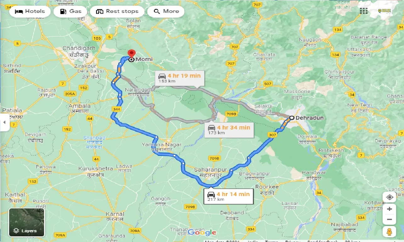 dehradun-to-morni-hills-taxi