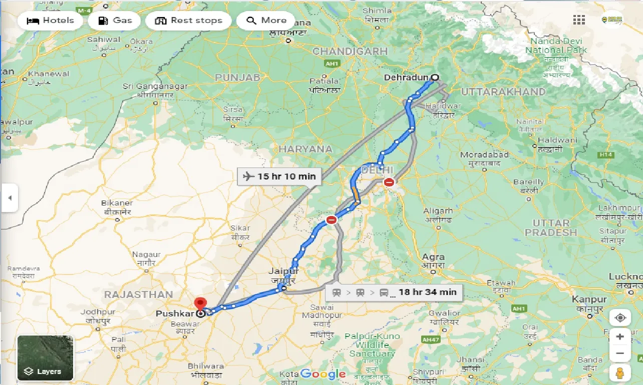 dehradun-to-pushkar-one-way